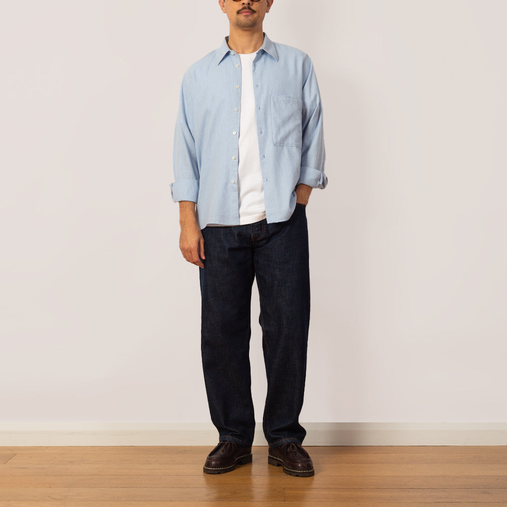 Square Pocket Shirt - Light Blue