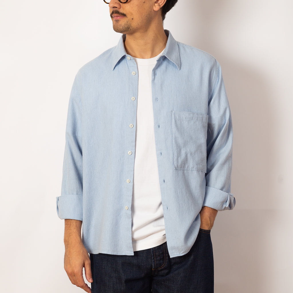 Square Pocket Shirt - Light Blue