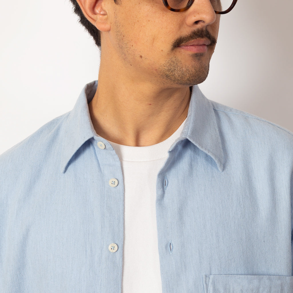 Square Pocket Shirt - Light Blue