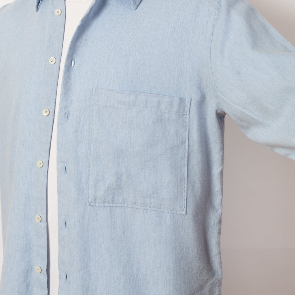 Square Pocket Shirt - Light Blue
