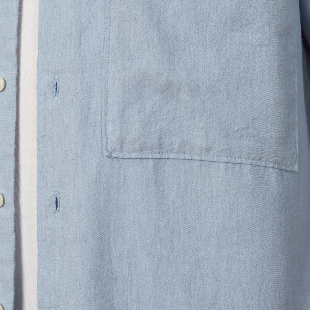 Square Pocket Shirt - Light Blue