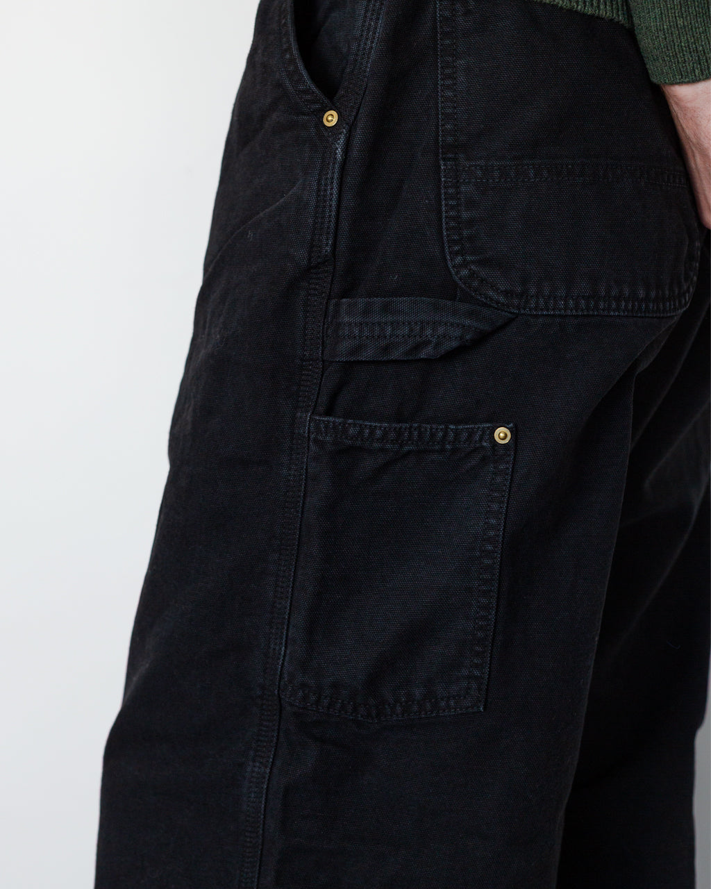 Dad Fit Oxford Painter Pants - Black