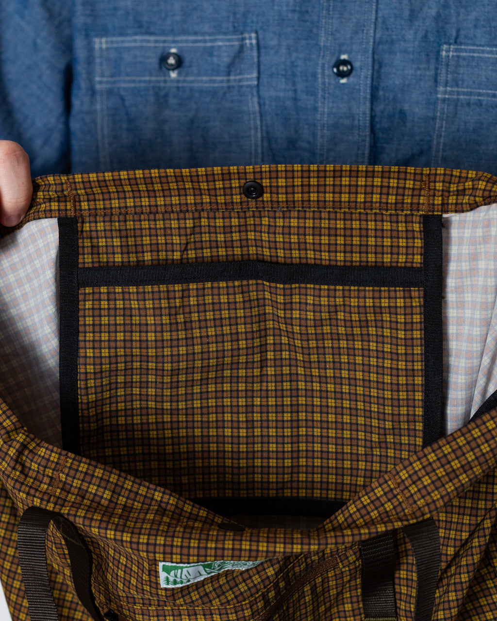 Utility Tote Bag - Brown Check