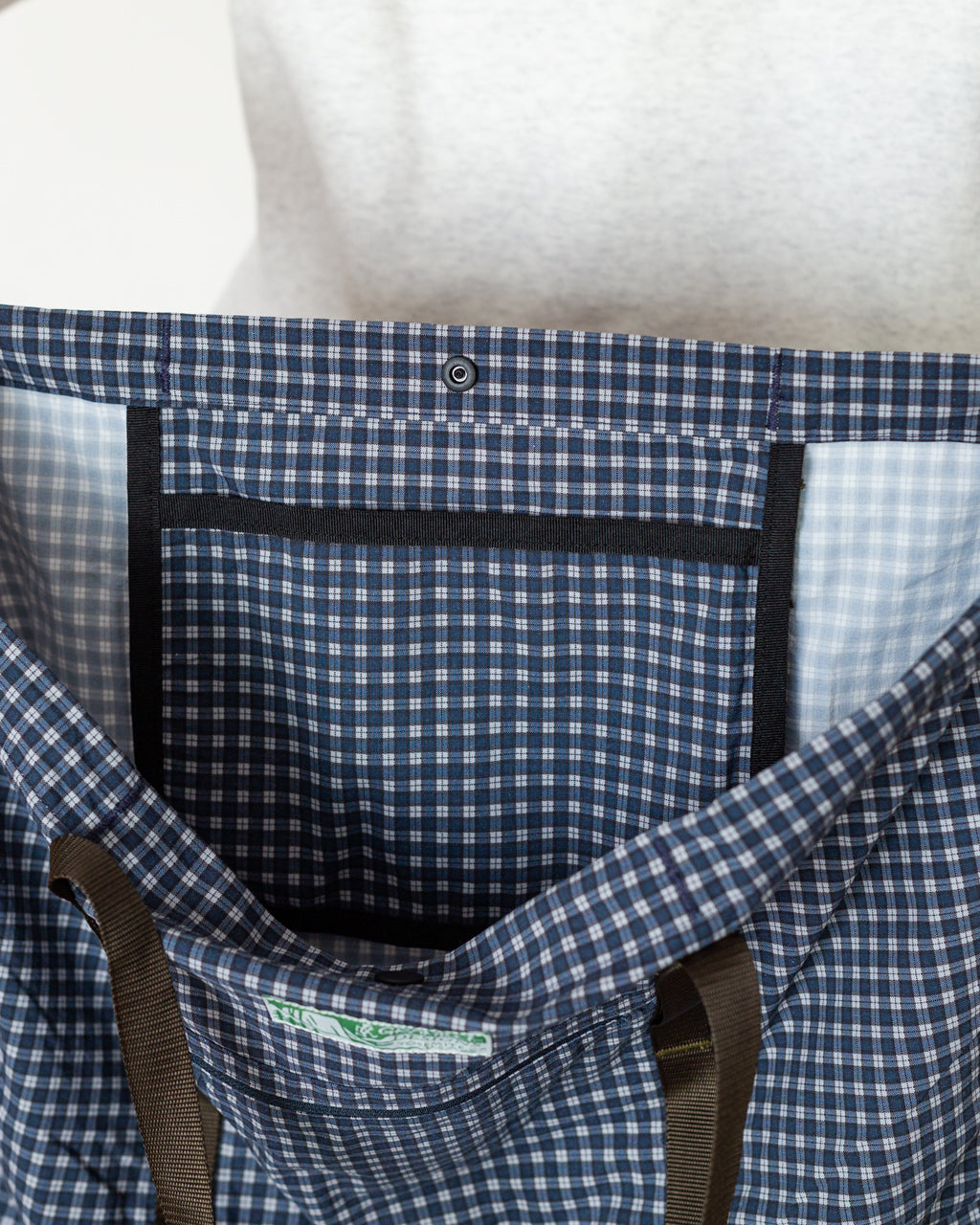 Utility Tote Bag - Navy Check
