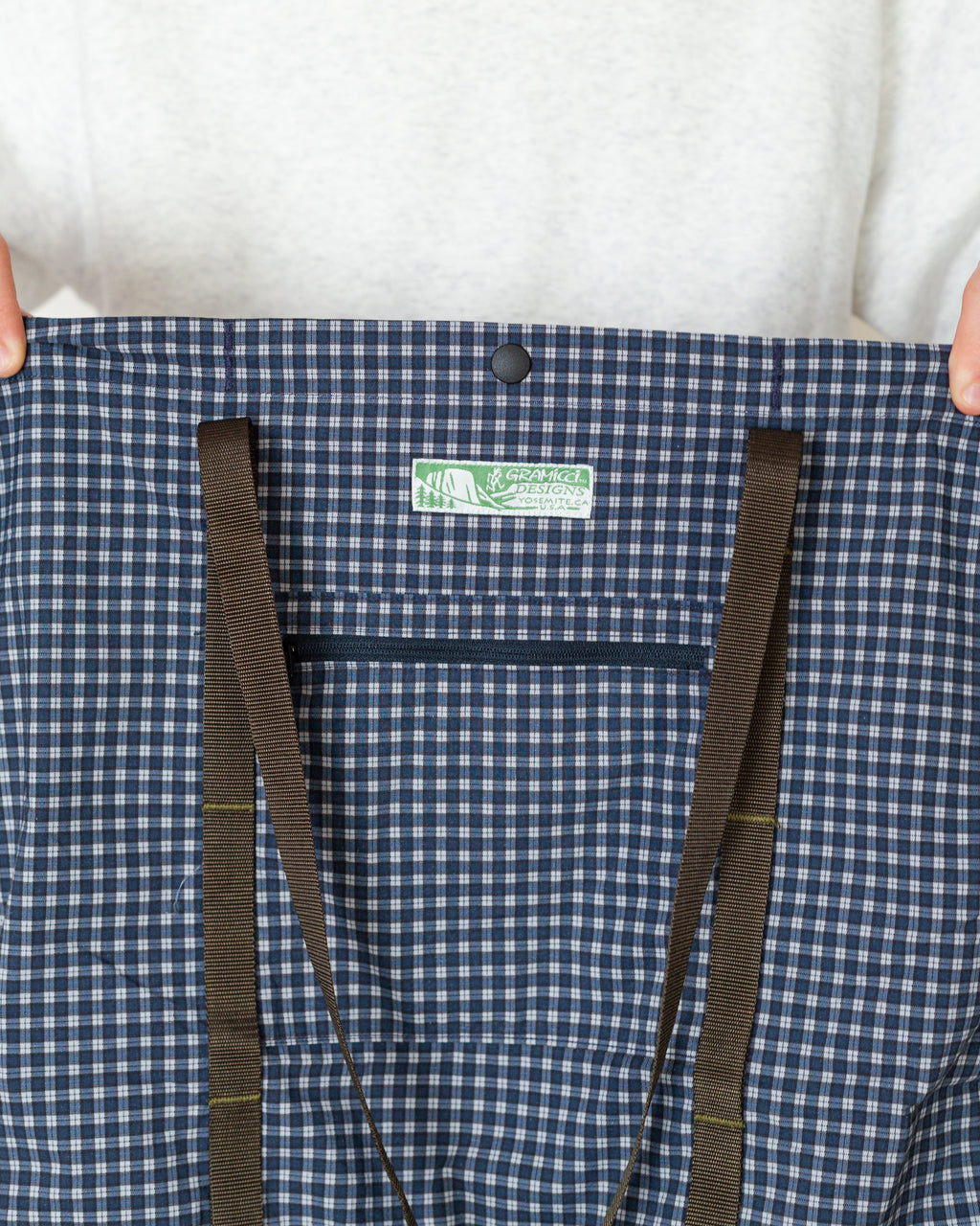 Utility Tote Bag - Navy Check