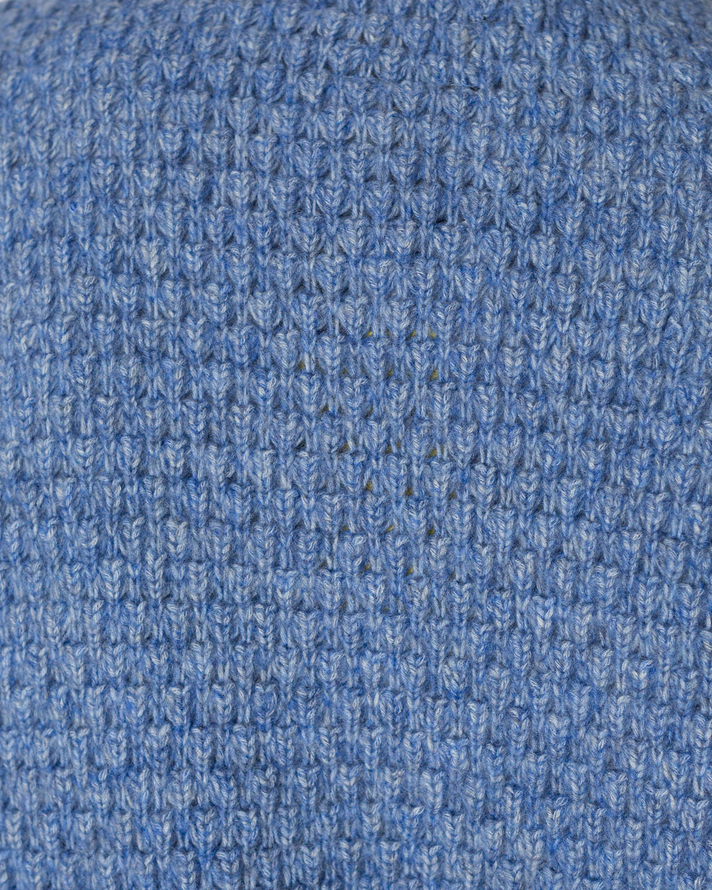 Full Zip Style Popcorn Pattern - Blue