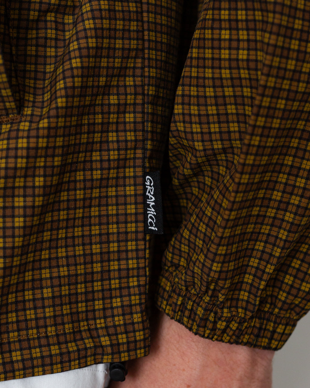 Mini Check Nylon Jacket - Brown Check