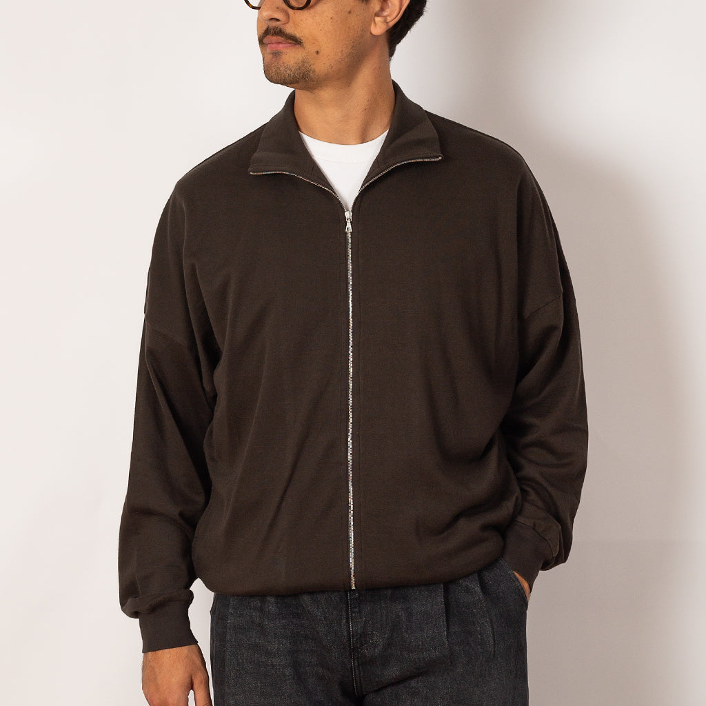 Super High Gauge Sweat Zip Blouson - Dark Brown