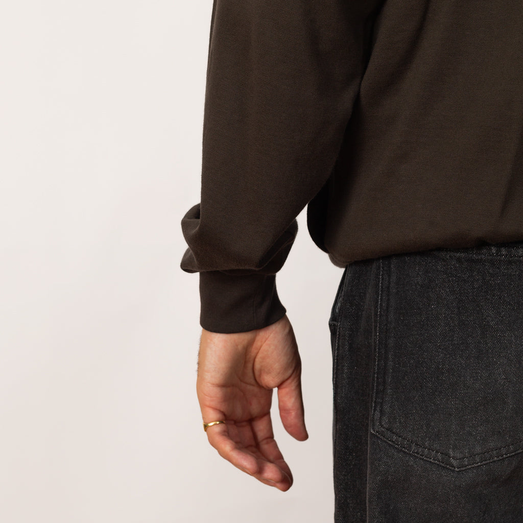 Super High Gauge Sweat Zip Blouson - Dark Brown