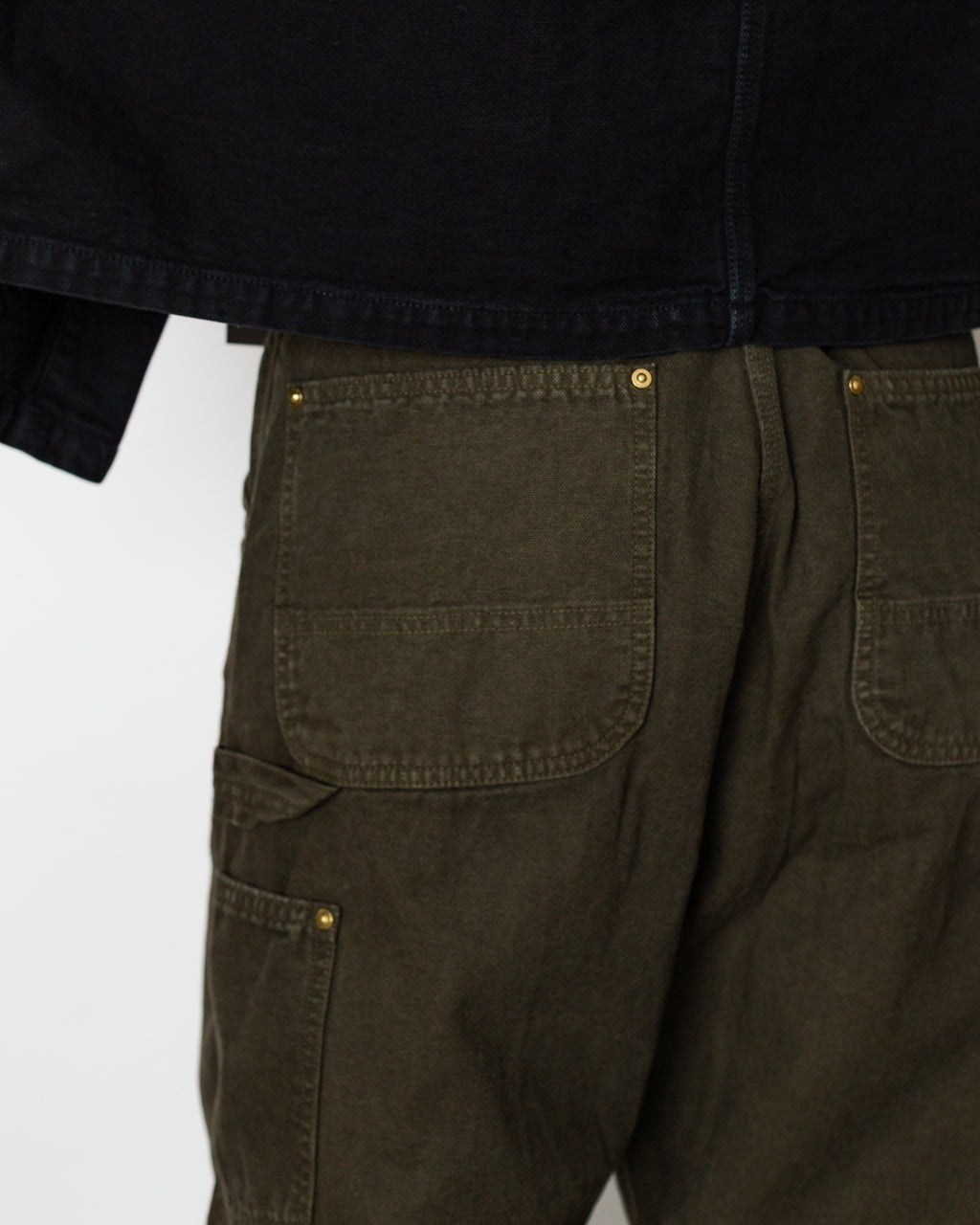 Dad Fit Oxford Painter Pants - Coffee Brown
