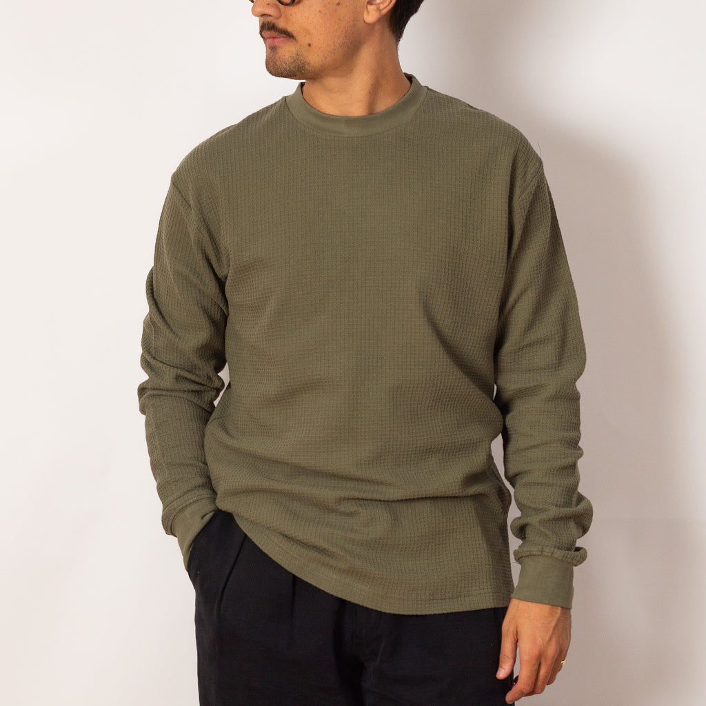 Thermal Waffle LS Tee - Olive