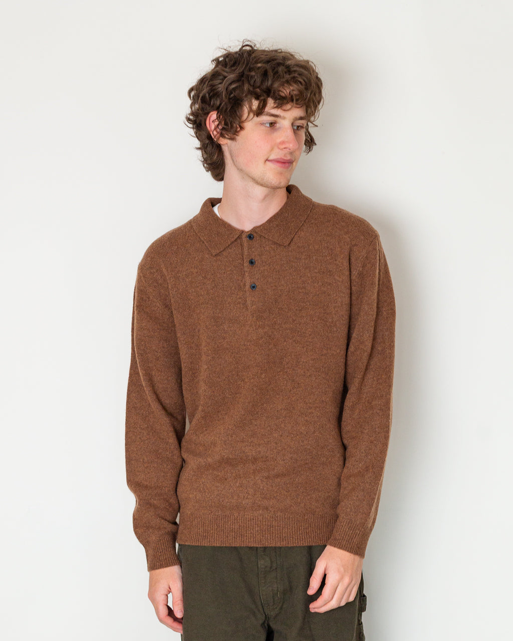 Knit Polo 9G - Brown