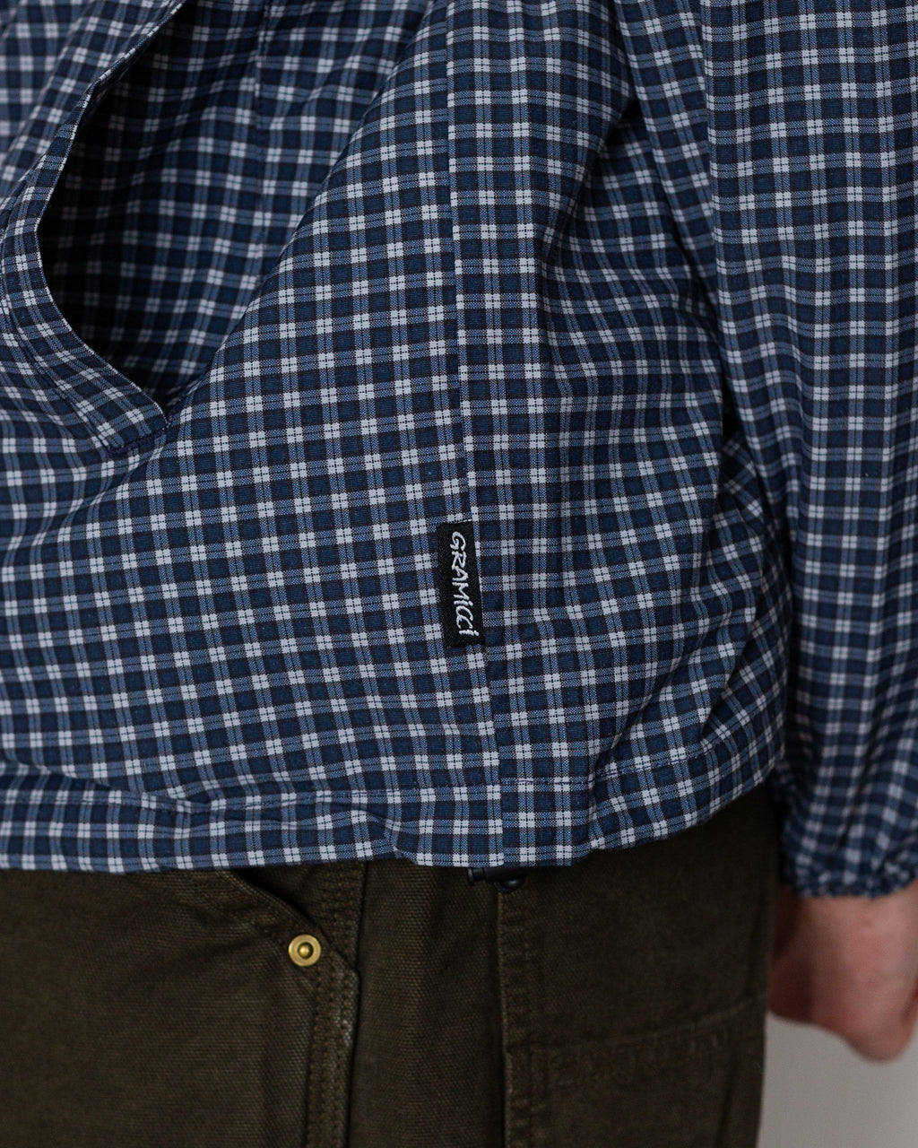 Mini Check Nylon Jacket - Navy Check