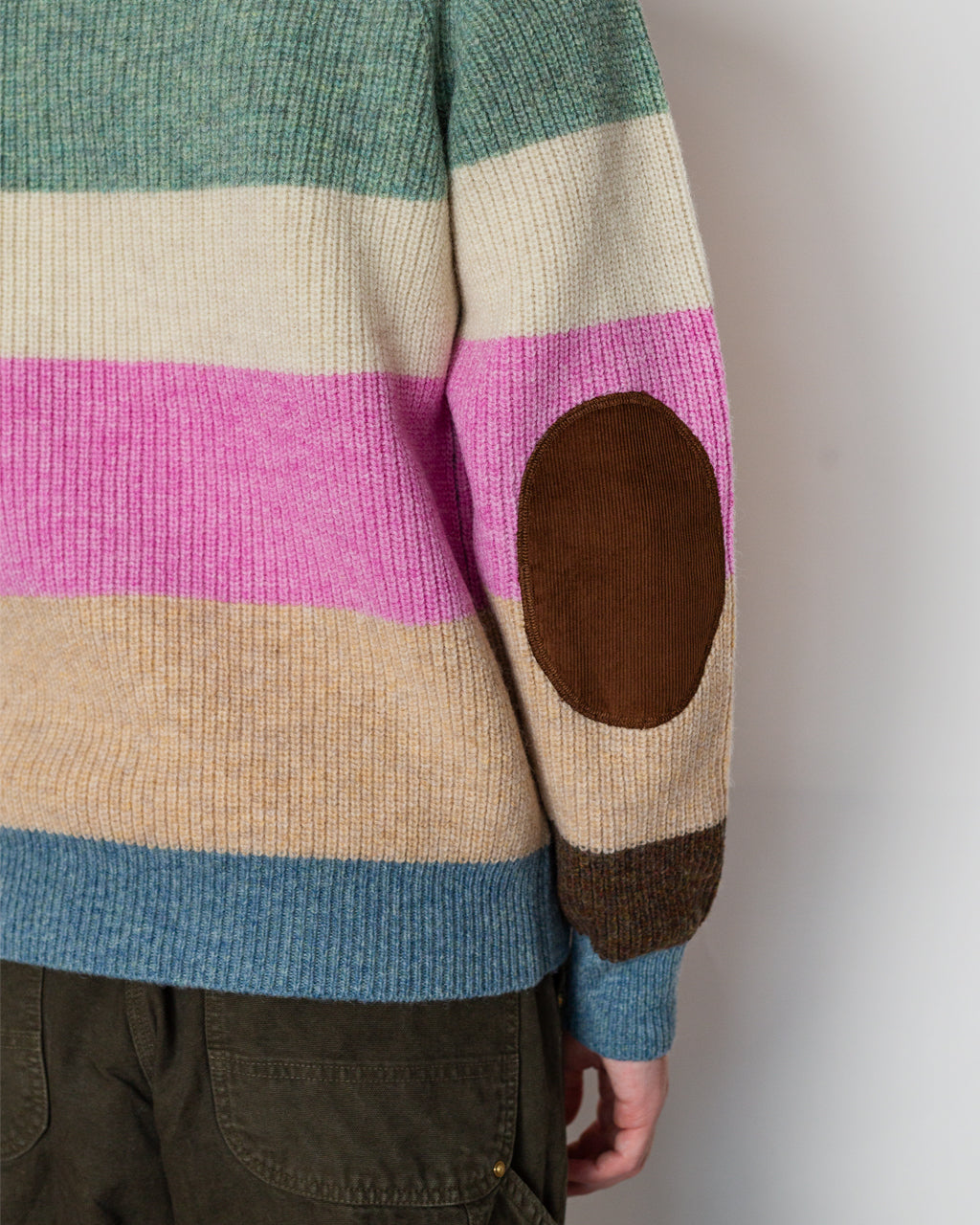 Crew Multi Stripe 5G - Sax