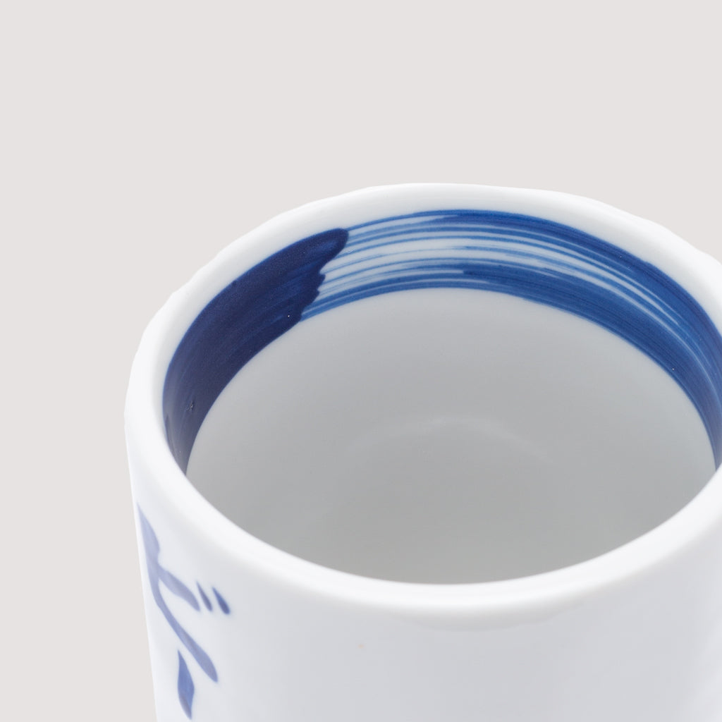 BEAMS JAPAN CERAMIC SUSHI CUP - White Blue
