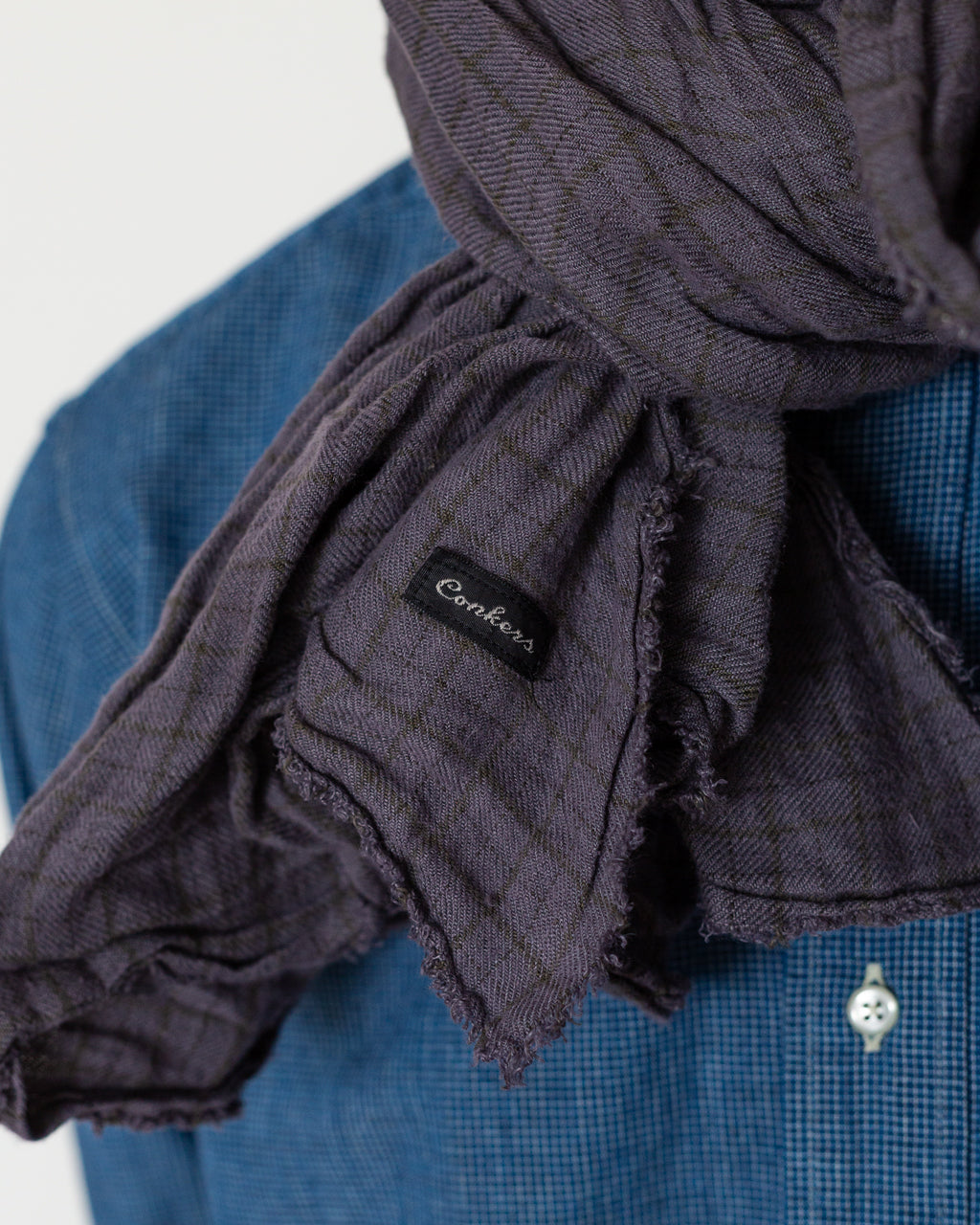 Knot Scarf - Blue Overdye