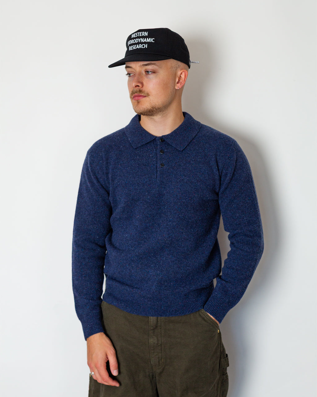 Knit Polo Nep 9G - Navy