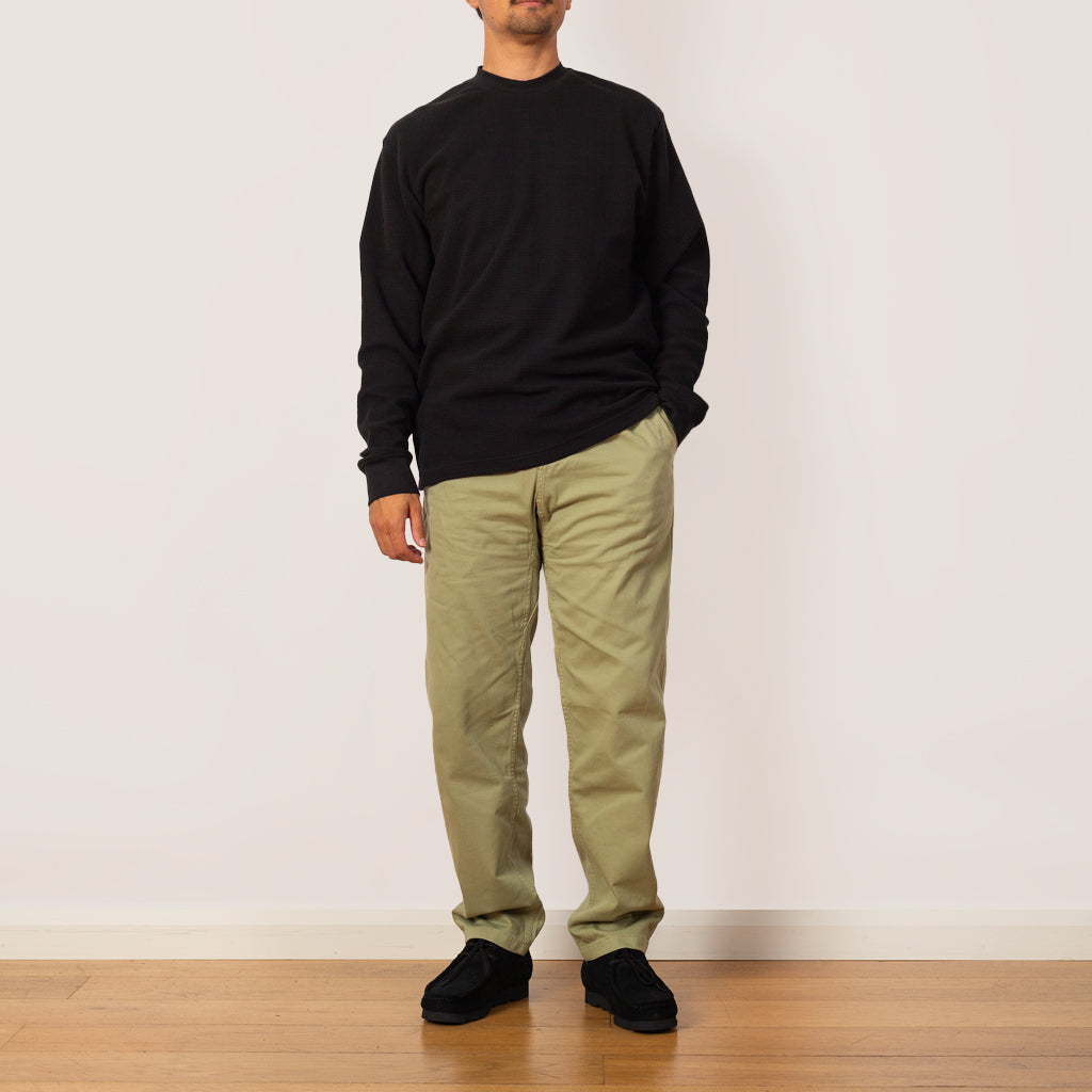 Thermal Waffle LS Tee - Black