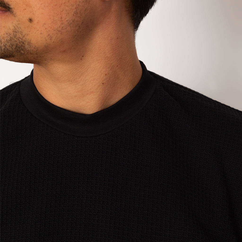 Thermal Waffle LS Tee - Black