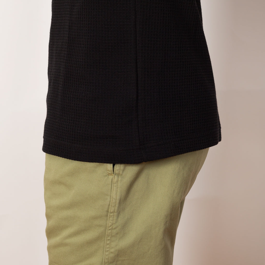 Thermal Waffle LS Tee - Black