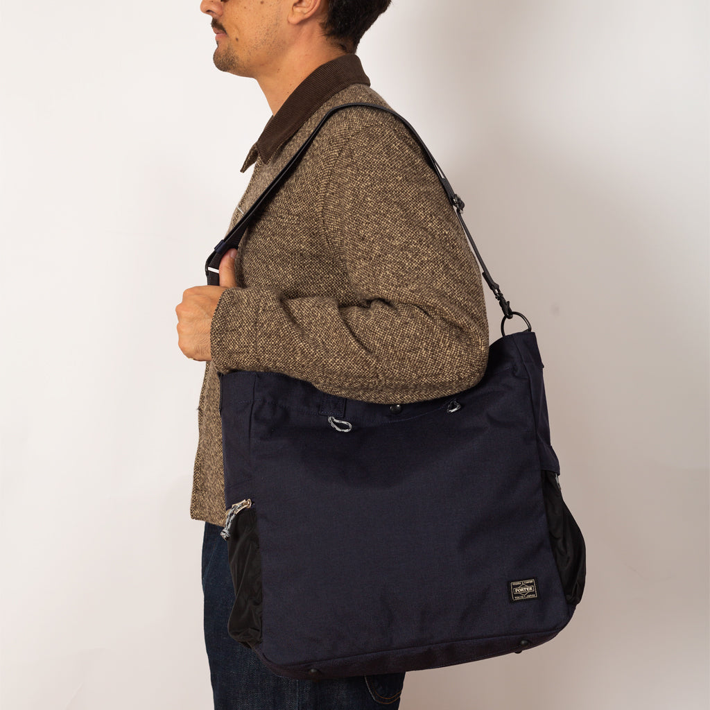 Hype 2-Way Tote Bag - Navy/Black | Porter - Yoshida & Co