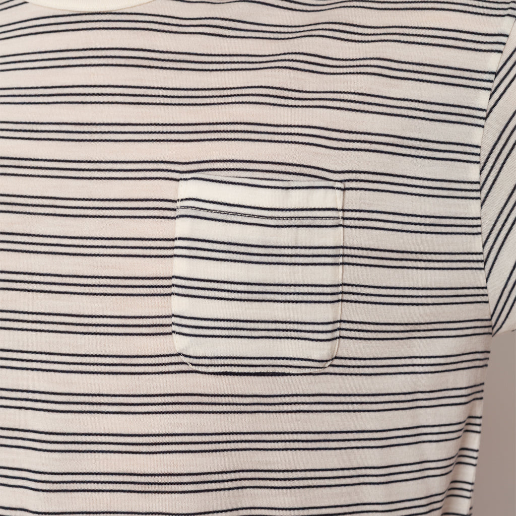 Jumbo Border Tee - White