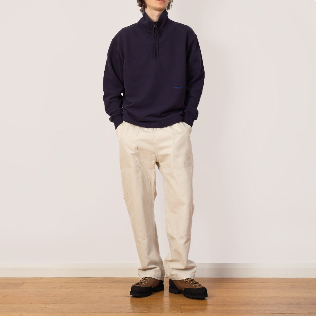 Half Zip Sweat - Navy - V002A
