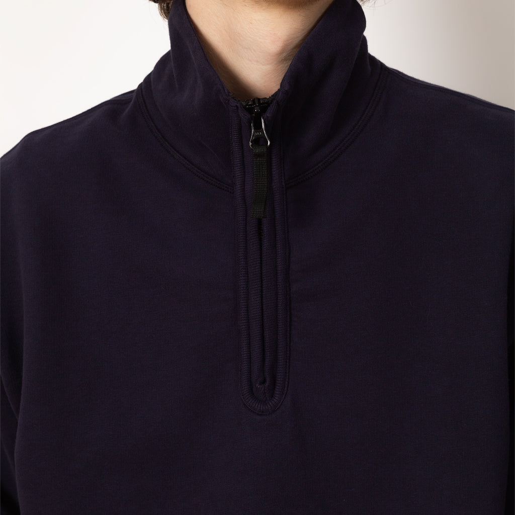 Half Zip Sweat - Navy - V002A