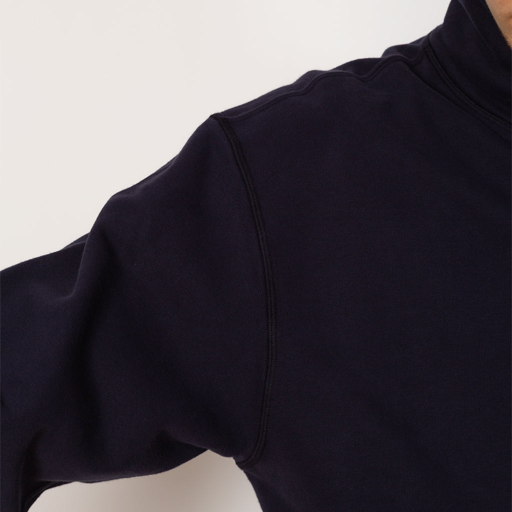 Half Zip Sweat - Navy - V002A