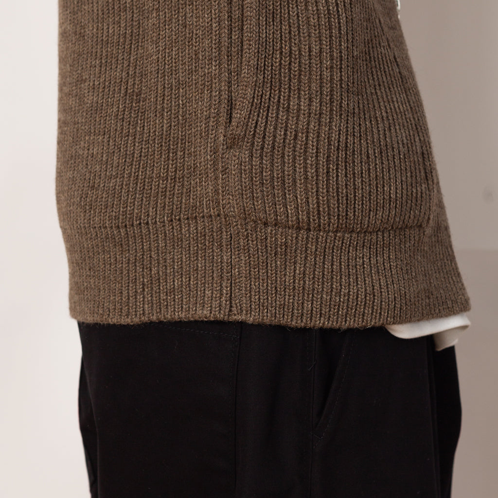Navy Full Zip with Pockets - Natural Taupe