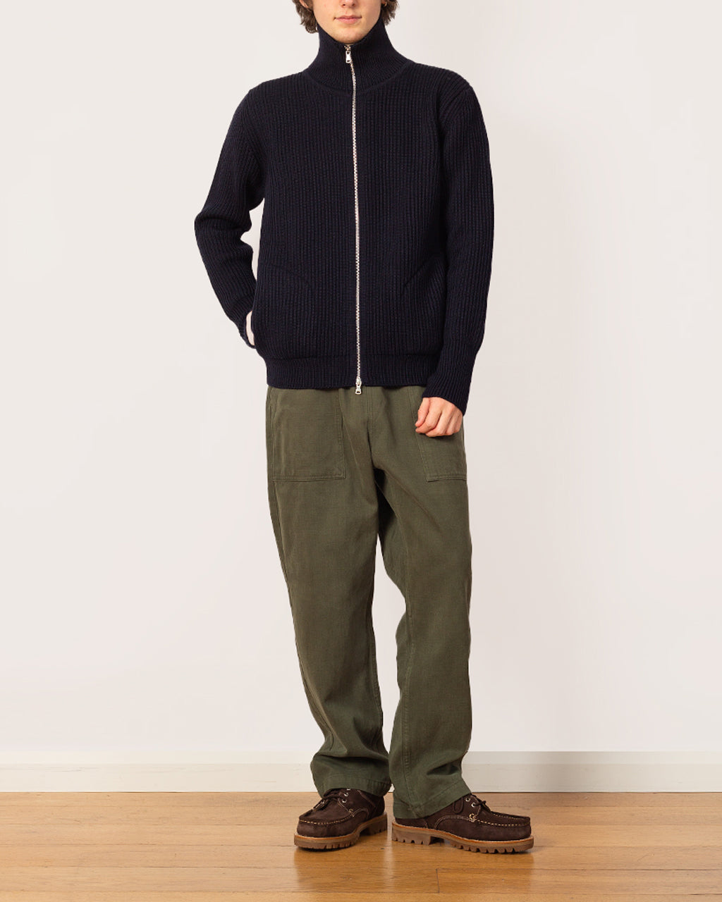Navy Full Zip with Pockets - Navy