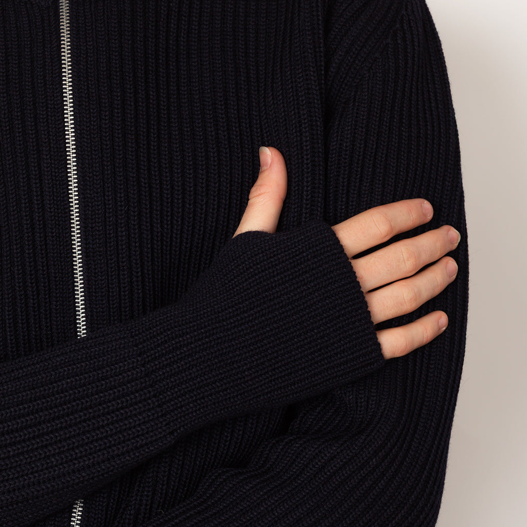 Navy Full Zip with Pockets - Navy