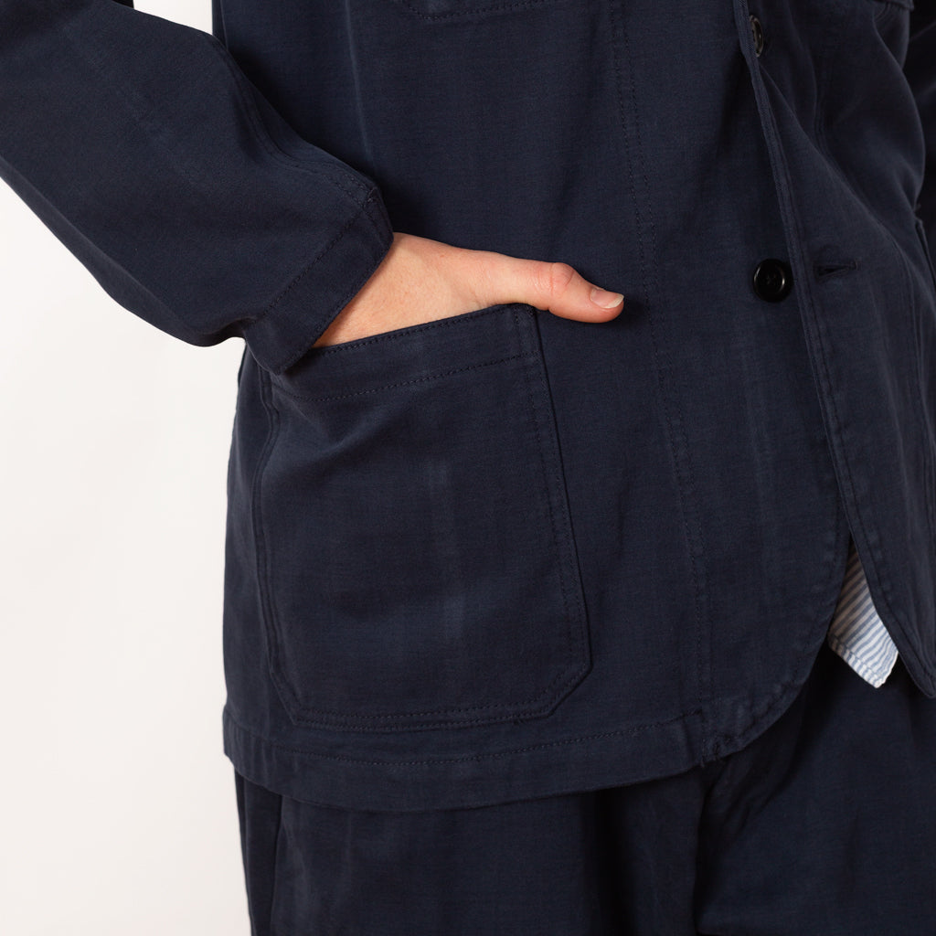 Moleskin Server Suit Jacket - Dark Navy
