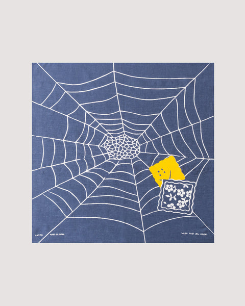 Fastcolor Selvedge Bandanna (SPIDER PECKISH RAINBOWY) - Navy