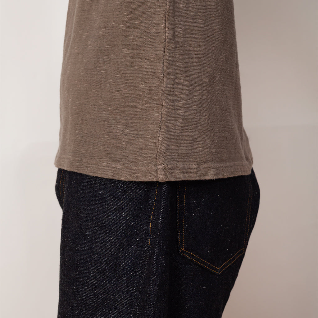 AMUSE Knit Pocket Long Sleeve T - Charcoal