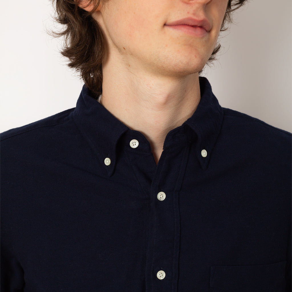 B.D. Solid Flannel Shirt - Navy