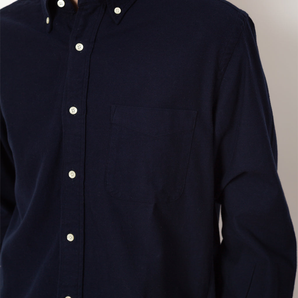 B.D. Solid Flannel Shirt - Navy