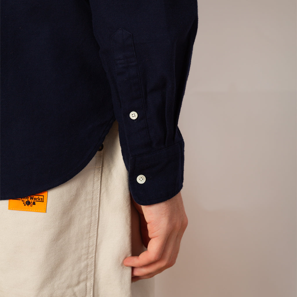 B.D. Solid Flannel Shirt - Navy