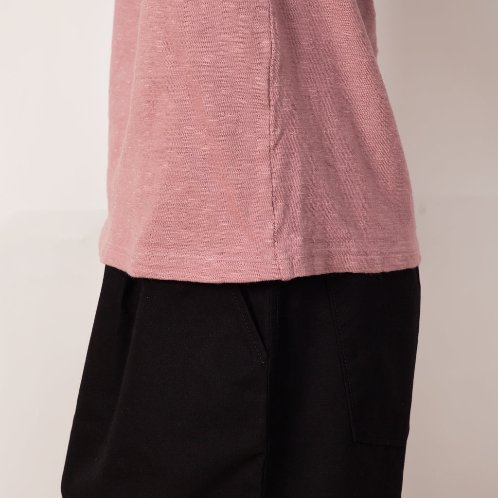 AMUSE Knit Pocket Long Sleeve T - Pink