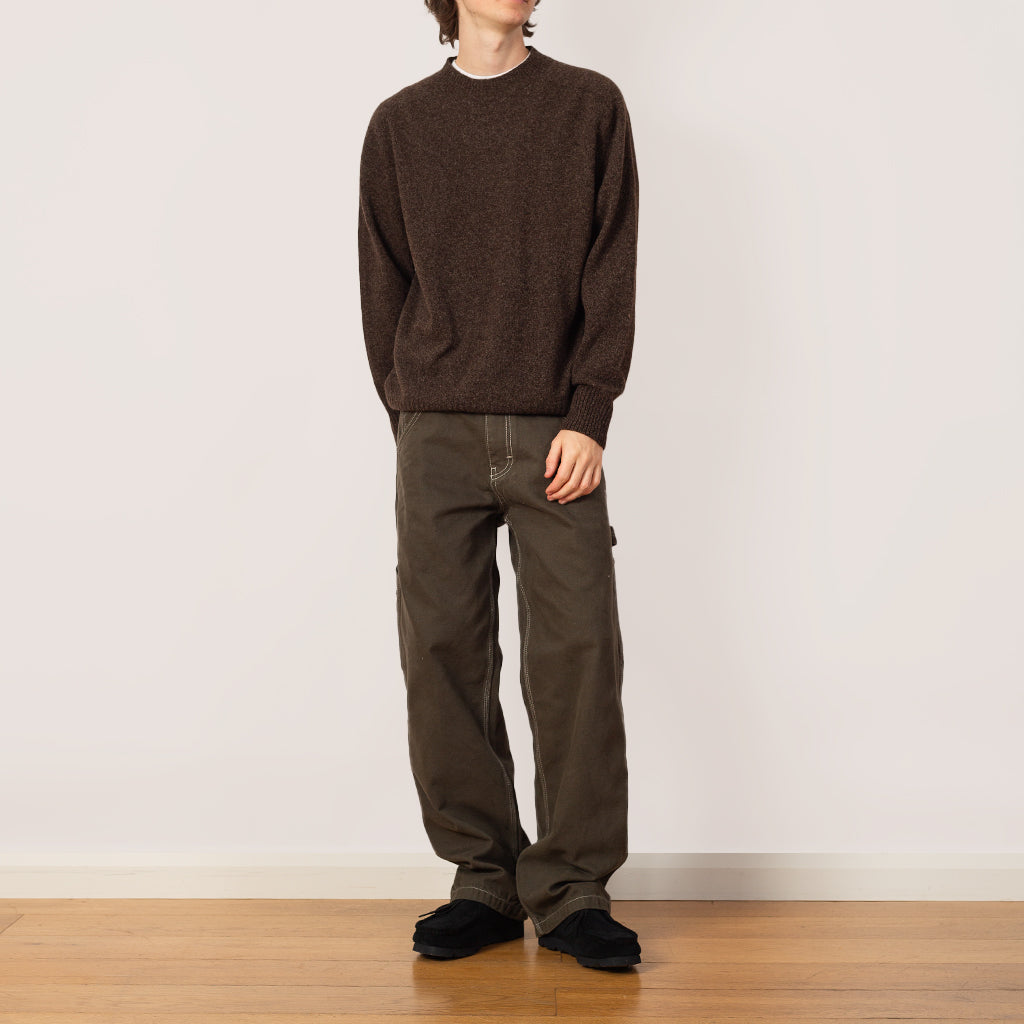 Seamless Crew Neck - Coffee Twist
