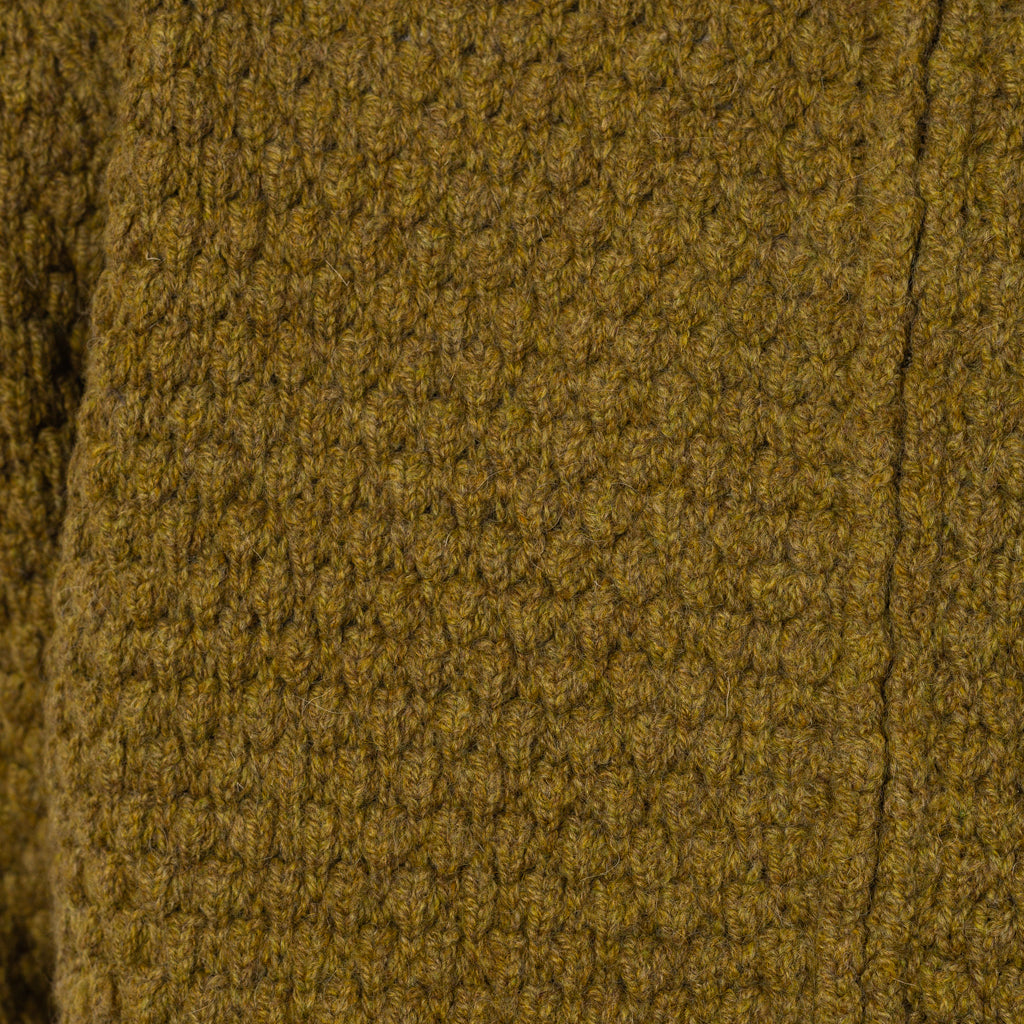 Full Zip Style Popcorn Pattern - Olive