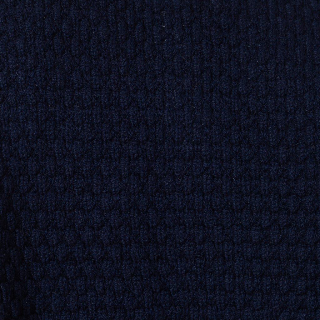Full Zip Style Popcorn Pattern - Navy