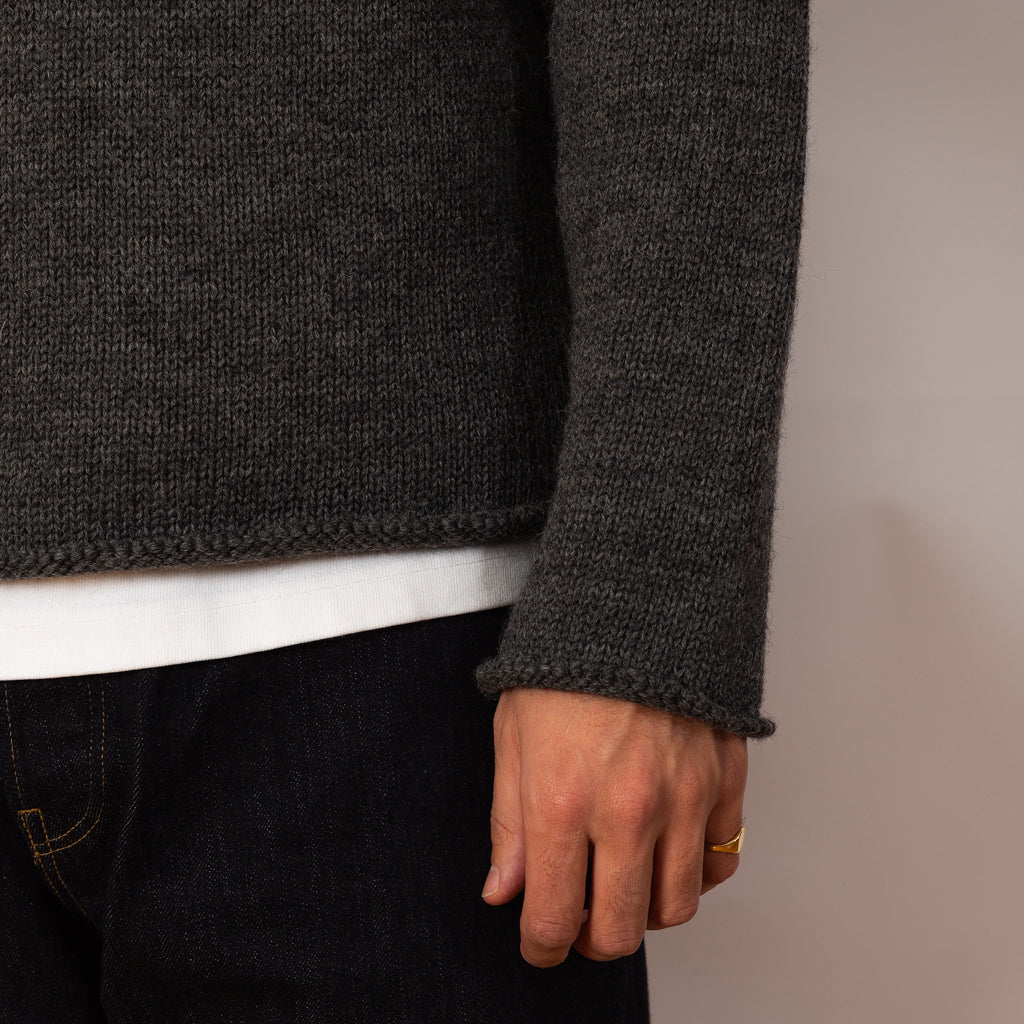 Roll Neck Knit - Grey | Ends and Means | Peggs & son.