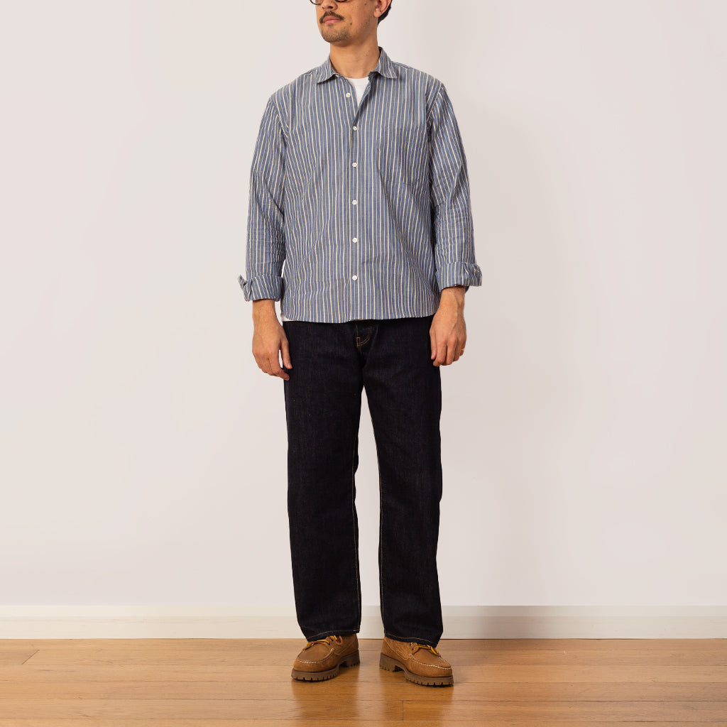 Curtis Shirt - Navy/Natural