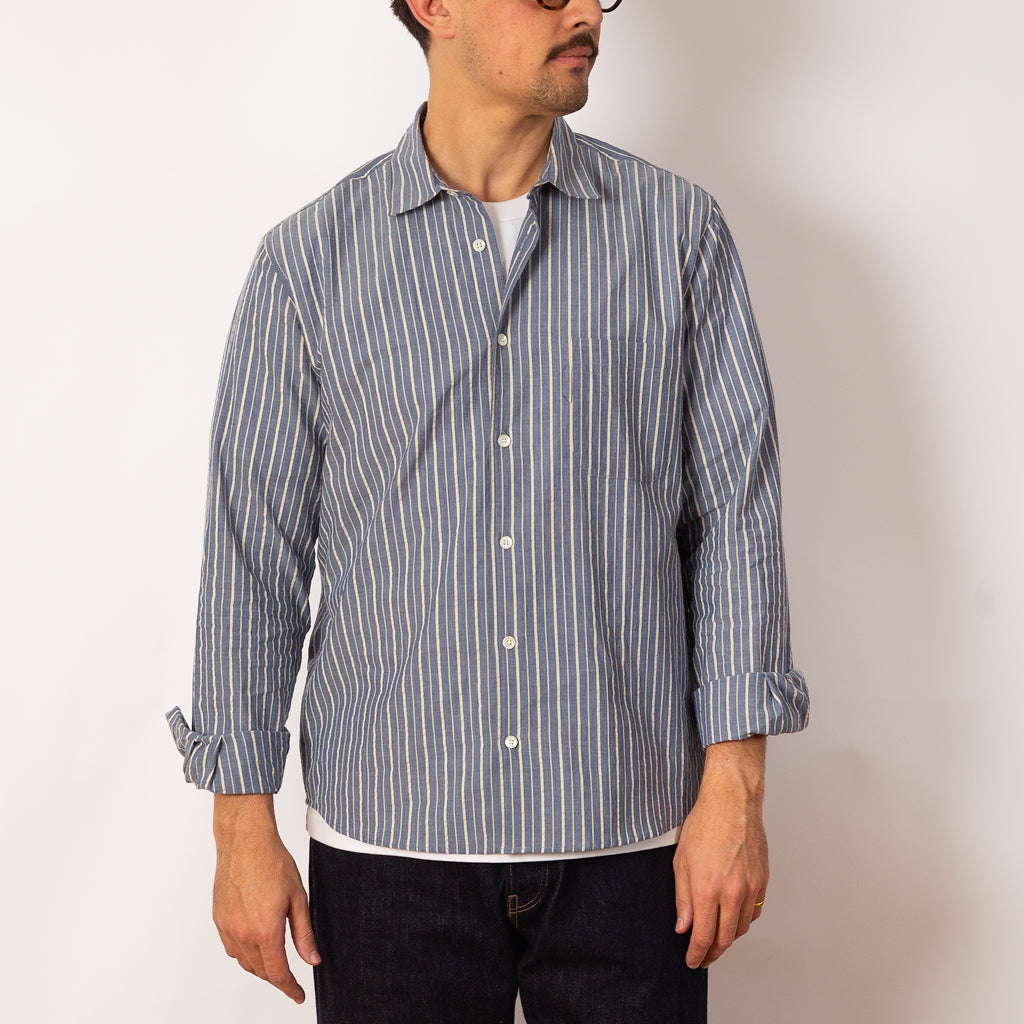 Curtis Shirt - Navy/Natural