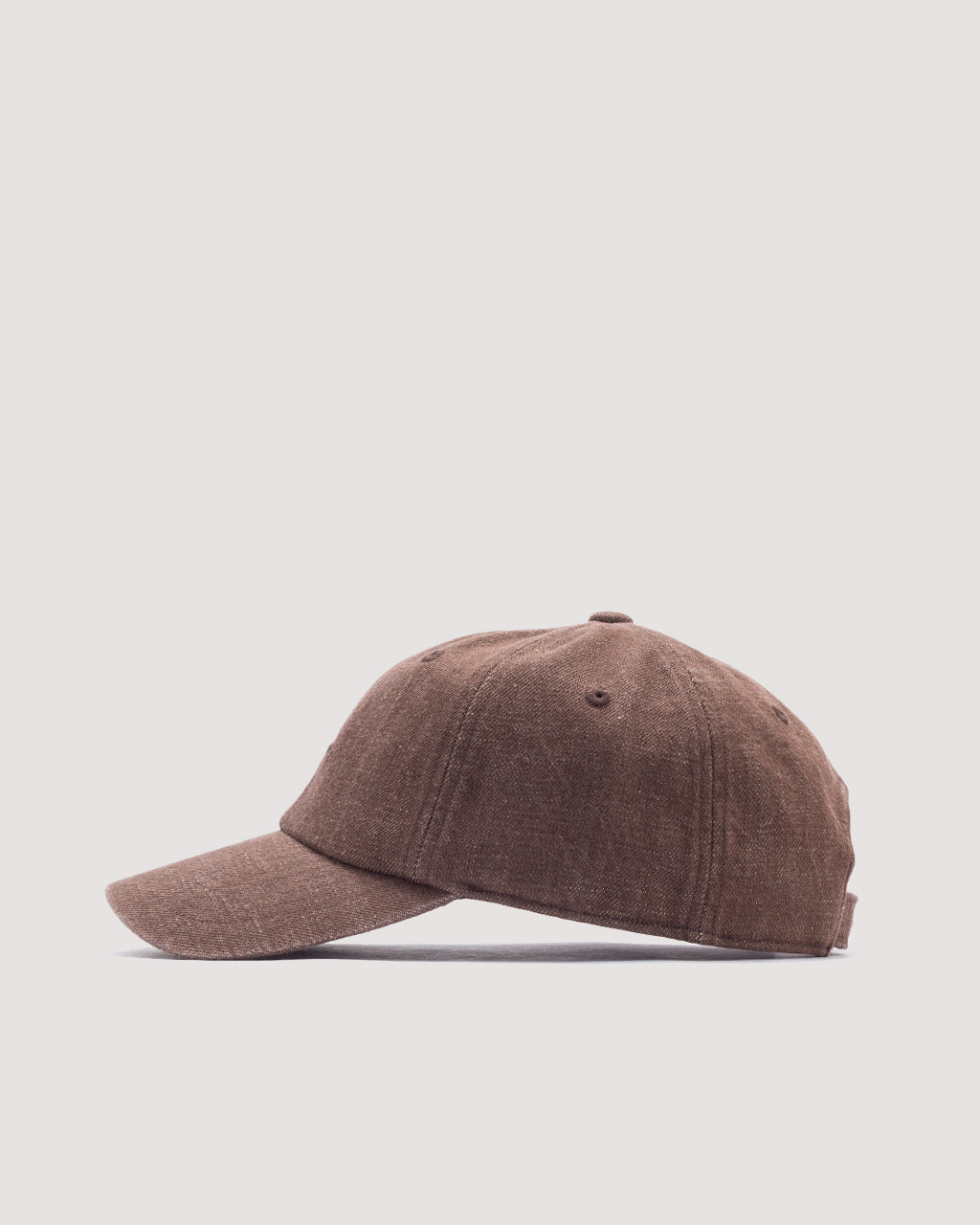 6 Panel Cap 14oz Denim - Brown