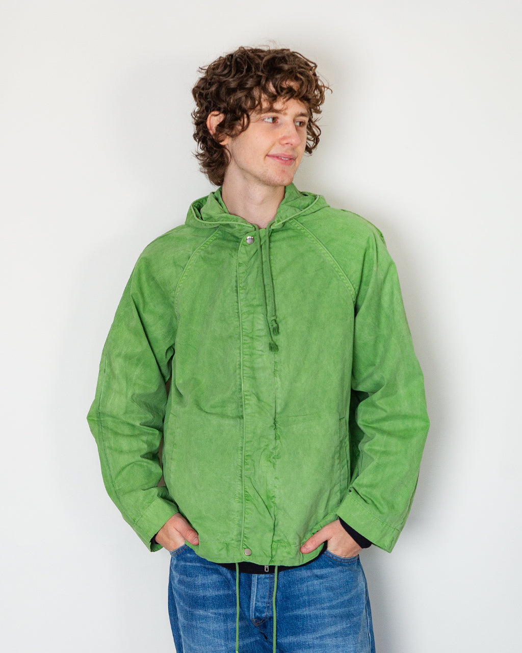 Maes Parka - Mantis Green Cotton Sateen
