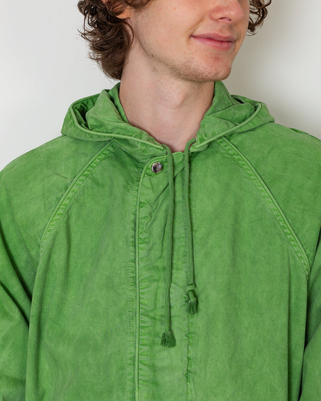 Maes Parka - Mantis Green Cotton Sateen