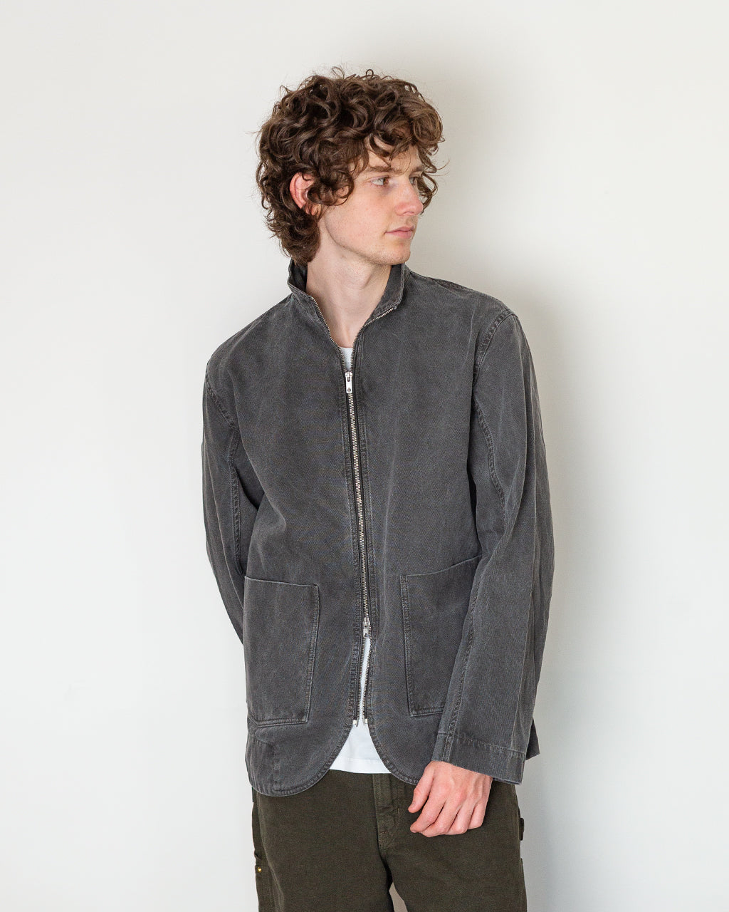 Footman Jacket - Smut Grey Cavalry Twill
