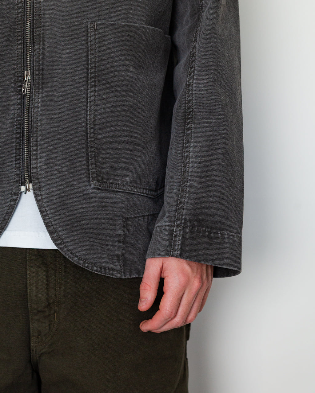 Footman Jacket - Smut Grey Cavalry Twill